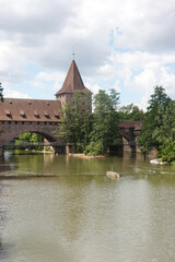Schlayer tower in old fortification in Nuremberg, Germany	