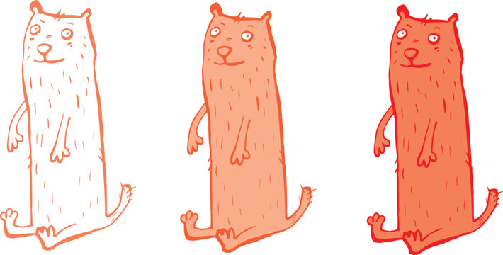 Illustration von niedlichem Wiesel f&uuml;r Pattern im Kinderzimmer