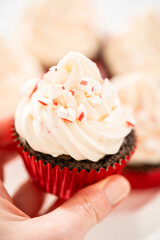 Chocolate peppermint cupcakes