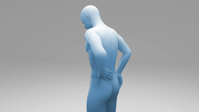 Lower Back Pain Male Figure 3D