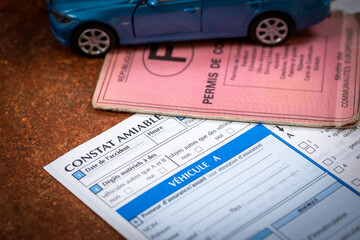 feuille de constat amiable d'accident automobile en français