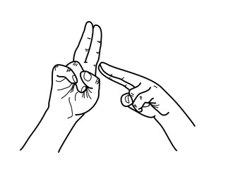 turkish signs language tid letter K - TİD