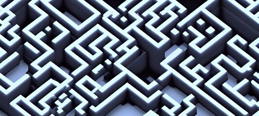 Abstract 3d maze structure