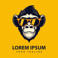 Awesome cool monkey logo design. Vector illustration. © Hakan Kaçar