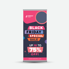 Corporate Business RollUp Banner Design or Stand Up Banner or Vertical Signage or Display Poster Design
