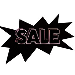 Abstract transparent sale sticker element.