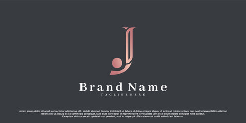 Initial latter j logo design with creative concept Premium Vector