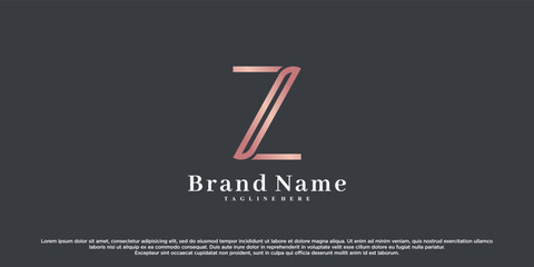 Initial latter z logo design with creative concept Premium Vector