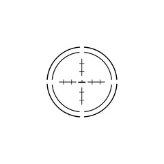 Target icon. Black aim icon on white background.