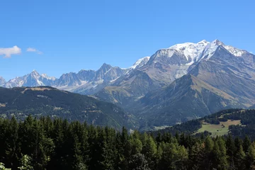 Rolgordijnen Mont Blanc Mont Blanc massif Saint-Gervais-Les-Bains France Mont Joly 