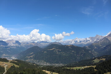 Fototapeta na wymiar Mont Blanc massif Saint-Gervais-Les-Bains France Mont Joly 