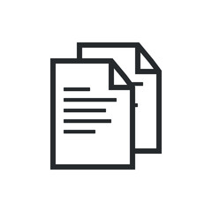 Document icon, simple illustration vector
