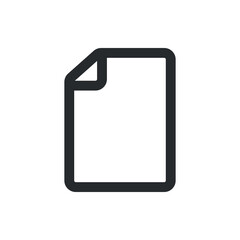 Document icon, simple illustration vector