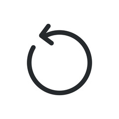Rotate left icon, simple illustration