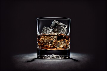 whiskey with ice, whisky on the rocks
