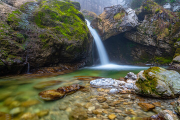 Kuhflucht Wasserfälle im Nebel