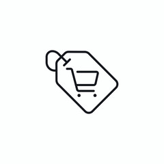 Shop Trolley Label Badge icon