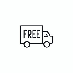 Free Delivery Truck Courier icon