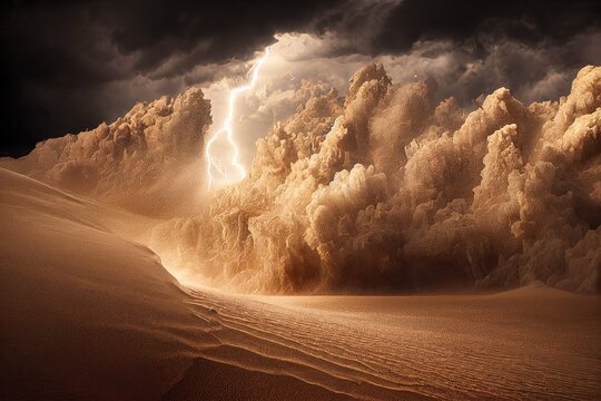 monstrual sandstorm on destert