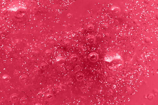 Red monochrome slime texture with bubbles.Good for text overlay.