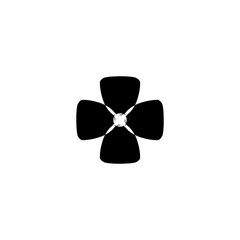 Cross icon. Simple style Christian religion holiday poster background symbol. Christian religion shop brand logo design element. Cross t-shirt printing. Cross vector for sticker.