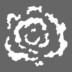 Smoke cloud icon. special effect of puff or steam cloud. Fire blast, smog or fume. Dust or vapor template. Cartoon design white element of comic book