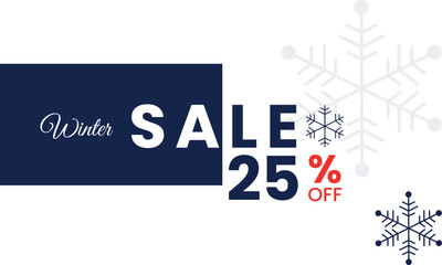 blue color winter sale vector, abstract winter up to 25 percent sale, winter sale up to 25%