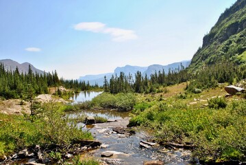 Obraz premium mountain river in the mountains