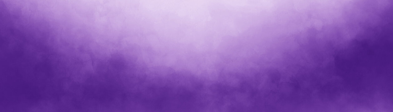Elegant lavender purple background with white hazy top border and dark royal purple grunge texture bottom border, luxury pastel purple design