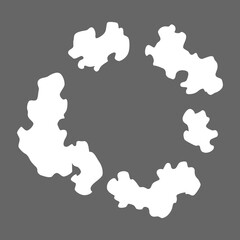 Smoke cloud icon. special effect of puff or steam cloud. Fire blast, smog or fume. Dust or vapor template. Cartoon design white element of comic book