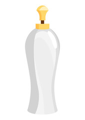 Spa massage or beauty salon icon. Massage oil. Spa treatments or natural treatment concept. Natural cosmetic or bath supplies for body care