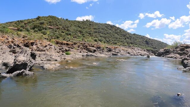 Guadiana river just before Pulo do Lobo waterfall, municipality of M&eacute;rtola / Santa Maria, district of Beja, Alentejo, Portugal