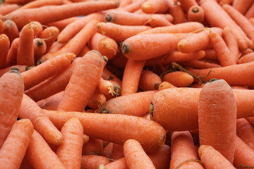 Organic carrots at a local farmers' market in Fethiye, Turkeye