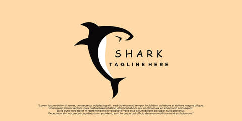 Shark icon logo design template Premium Vector © AGUNG