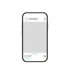 Social media mobile app page template. Minimal design. Carousel post. Vector illustration