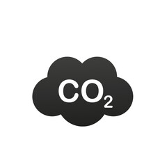 co2, carbon dioxide emissions icon on a white background. Vector illustration