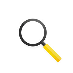 Magnifying glass isolated on white background. Vector illustration