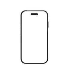 Phone 14 pro max screen mockup Blank phone screen isolated on white background. Vector illustration