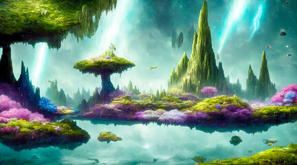 Fantastic landscape from another planet