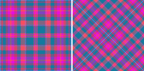 Textile pattern fabric. Check texture tartan. Plaid seamless background vector.