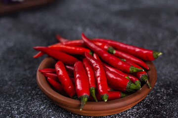 hot chili peppers on a plate