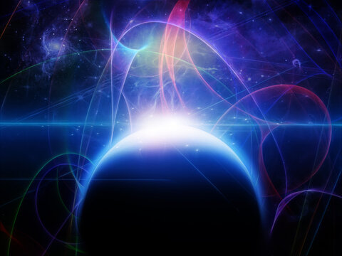 Planet with nebulos filaments