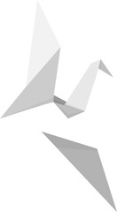 Origami bird made of paper vector