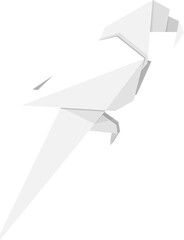 Origami bird parrot made of paper vector © Sonika