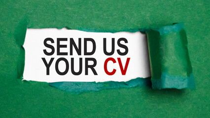 send us your cv on torn paper with green paper