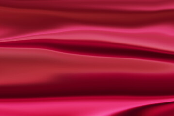 Abstract red color wave. Long horizontal background. Horizontally. 