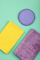 Microfiber cleaning clothes and sponges