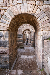 The sanctuary of  Trajan the foundations of the temple view  in Pergamon Ancient City