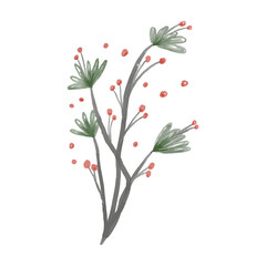 Floral leaves clipart