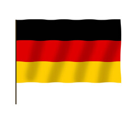Flag of Germany blowing in the wind.